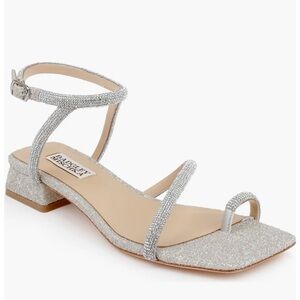 Badgley Mischka Sparkling Silver Sandals